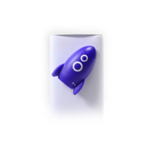 Magneten in de vorm van een blauwe raket van Atelier Pierre