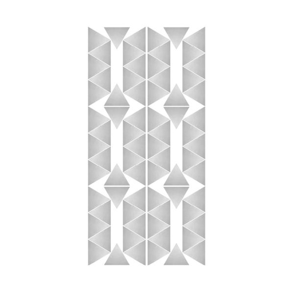 Muursticker met zilveren driehoekjes van Pöm