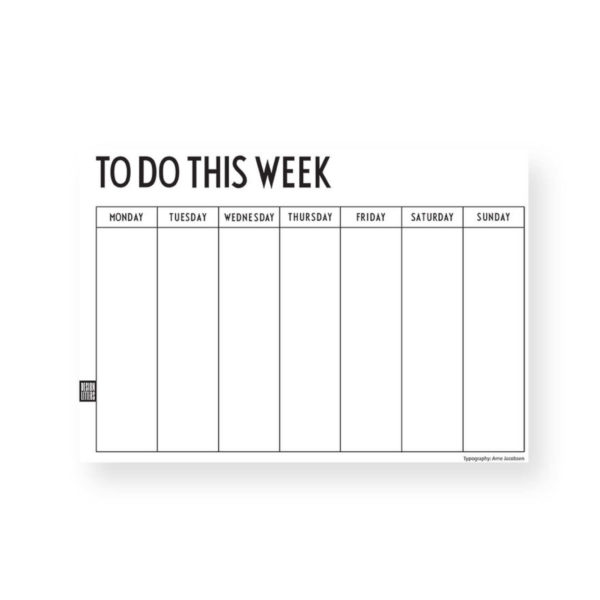 DESIGN LETTERS WEEKLY PLANNER