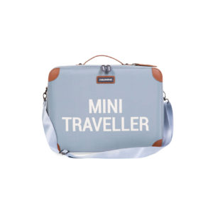 Childhome mini traveller reiskoffer met riem grijs ecru