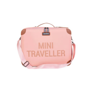 Childhome mini traveller reiskoffer met riem roze