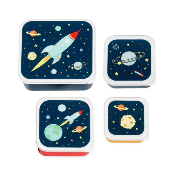 A LITTLE LOVELY COMPANY LUNCH BOX SET SPACE