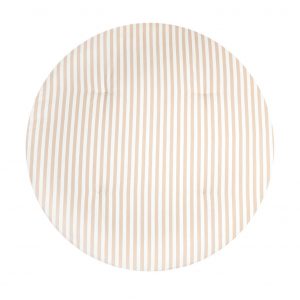 nobodinoz fluffy round playmat taupe stripes
