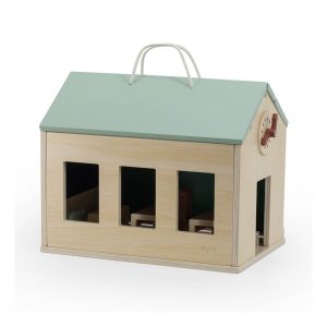 trixie wooden school with accessories closed