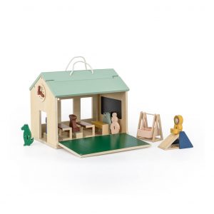 trixie wooden school with accessories packshot