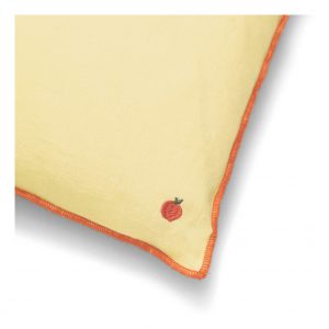 Ferm Living linnen cushion contrast lemon detail