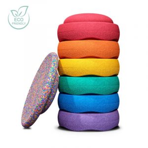 stapelstein-set-van-6-stenen-rainbow-met-confetti-balance-board