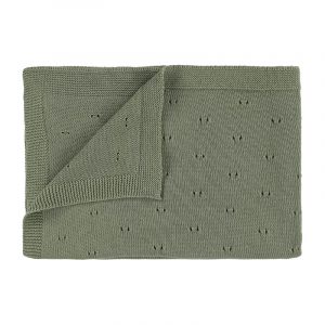 trixie knitted blanket olive